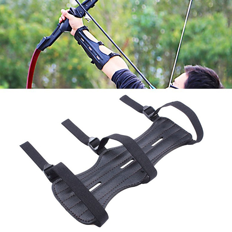 새로운 3 스트랩 보호 팔뚝 보호대 안전 가죽 양궁 장 - Sports Equipment Archery 리뷰 및 가격